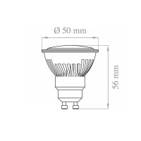 Lampo DIK LED GU10 bulb 5W 240V 120° Aluminium High Dissipation