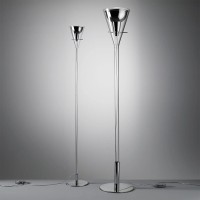 Fontana Arte Flute Large Floor Lamp in Glass for Indoor
