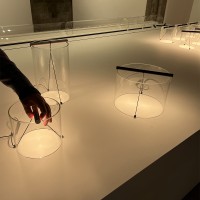 Flos To-Tie T1 Cylindrical Glass LED Table Lamp by Guglielmo Poletti
