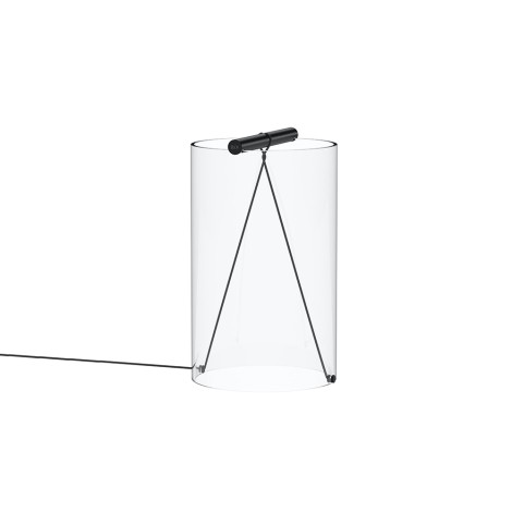 Flos To-Tie T2 Cylindrical Glass LED Table Lamp by Guglielmo Poletti