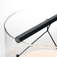 Flos To-Tie T3 Cylindrical Glass LED Table Lamp by Guglielmo Poletti
