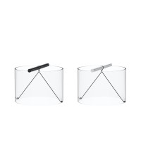 Flos To-Tie T3 Cylindrical Glass LED Table Lamp by Guglielmo Poletti