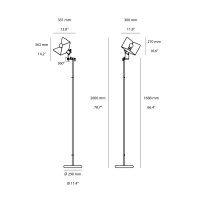 Stilnovo Triedro Adjustable LED Floor Lamp By Joe Colombo