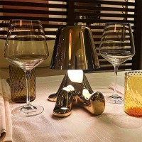 Qeeboo Golden Brothers Rechargeable LED Table Lamp