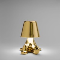 Qeeboo Golden Brothers Lampada LED Ricaricabile da Tavolo