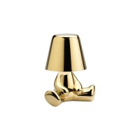 Qeeboo Golden Brothers Lampada LED Ricaricabile da Tavolo