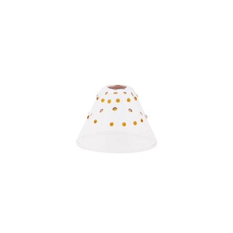 Zafferano Dots Lampshade in Decorated Glass for Swap PRO Magnet