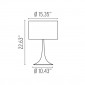 Flos Spun Light T1 Lampada da Tavolo Nero Lucido