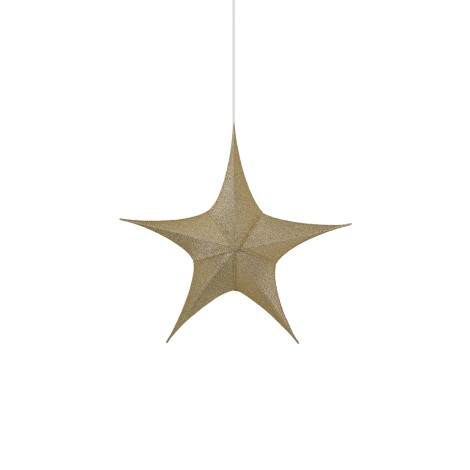 New Lamps Decorative Gold 3D Star in Glitter Fabric