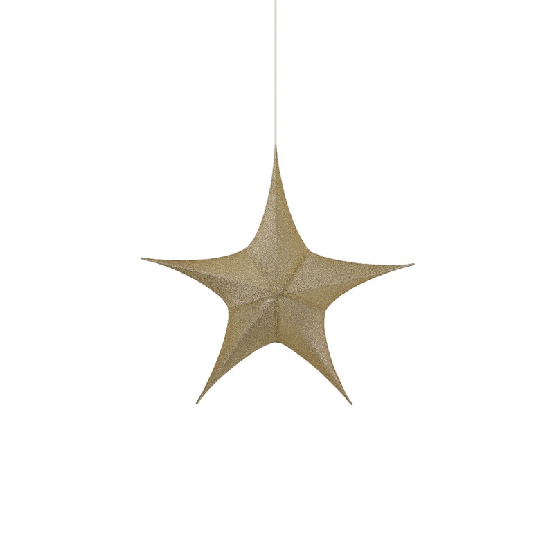 New Lamps Stella Oro Decorativa 3D in Tessuto Glitterato