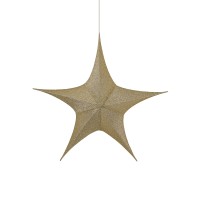 New Lamps Decorative Gold 3D Star in Glitter Fabric