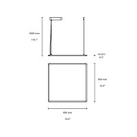 Flos Superflat 90x90 High Efficiency LED Suspension Lamp