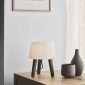 &Tradition Milk NA1 Table Lamp in Glass and Wood for Indoors