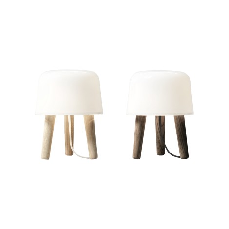 &Tradition Milk NA1 Table Lamp in Glass and Wood for Indoors