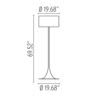 Flos Spun Light F Floor Lamp Shiny Black Dimmer