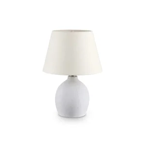 Ideal Lux Boulder Lampada da Tavolo Artigianale in Cemento