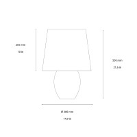 Ideal Lux Boulder Handcrafted Cement Table Lamp