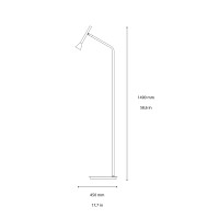 Ideal Lux Diesis Minimal Floor Lamp in Metal