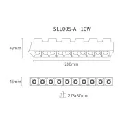 Blade Linear Recessed Spotlight 10 Light Points LED 10W 36° White/Black
