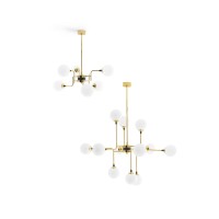 Stilnovo Galassia Adjustable Suspension Lamp in Glass