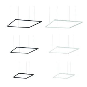 Ideal Lux Oracle Slim Square LED 3000K Suspension Lamp for Indoor