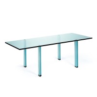 Fontana Arte Teso Table 1989 in Glass By Renzo Piano