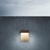 Flos Real Matter LED Recessed Wall Lamp Brushed Gold IP65