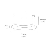 Wever & Ducrè Gigant 16.0 Lampada LED Dimmerabile a Sospensione