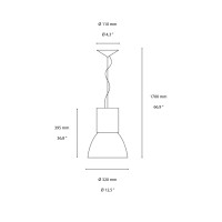Ideal Lux Hangar Suspension Lamp Industrial Style In Aluminum