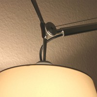 Artemide Tolomeo Mega Floor Dimmable LED Lamp in Parchment