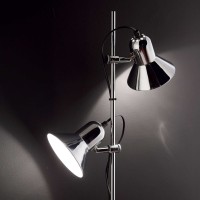 Ideal Lux Polly Vintage Style Floor Lamp with Adjustable Diffusers