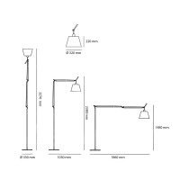 Artemide Tolomeo Mega Floor Lampada LED Dimmerabile da Terra in