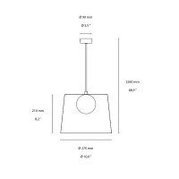 Ideal Lux Fade LED Suspension Lamp in Shaded Blown Glass