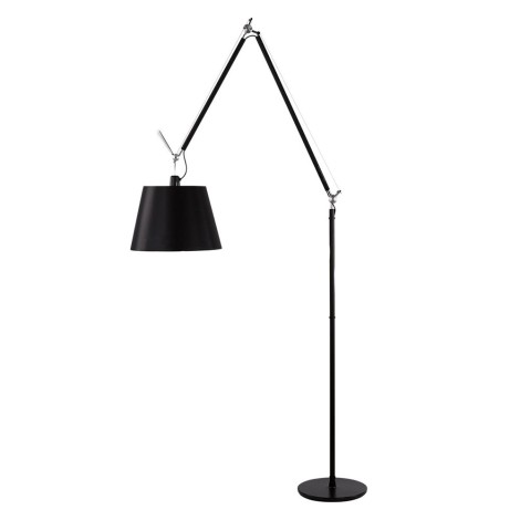 Artemide Tolomeo Mega Floor Dimmable LED Lamp in Black Fabric