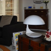 Martinelli Luce Cobra Table Lamp White By Elio Martinelli 1968