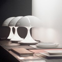 Martinelli Luce Cobra Table Lamp White By Elio Martinelli 1968