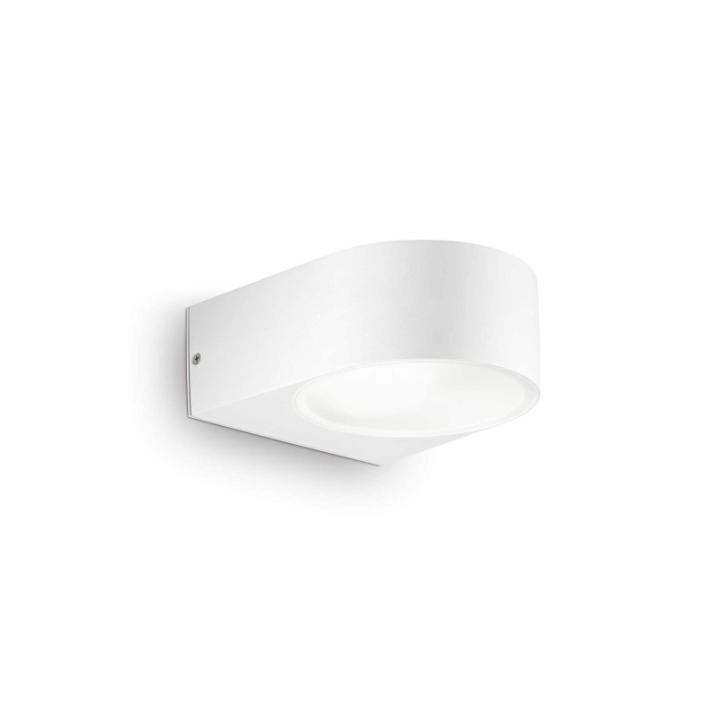 Ideal Lux Iko Semicircular Wall Lamp in Aluminum for Outdoor