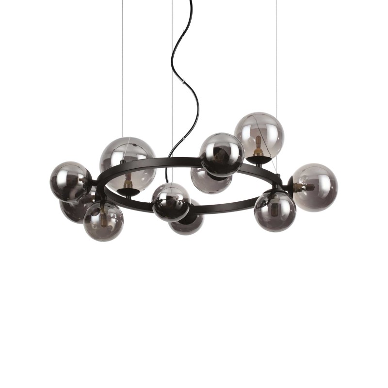 Ideal Lux Perlage Circular LED Suspension Lamp in Blown Glass