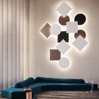 Lodes Puzzle Mega Round Dimmable LED Wall or Ceiling Lamp