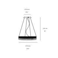 Ideal Lux Versus Lampada LED a Sospensione Circolare con Catenine