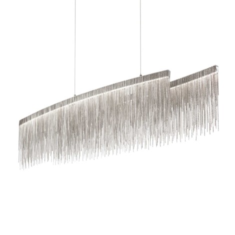 Ideal Lux Versus Double Linear LED Suspension Lamp with Chains