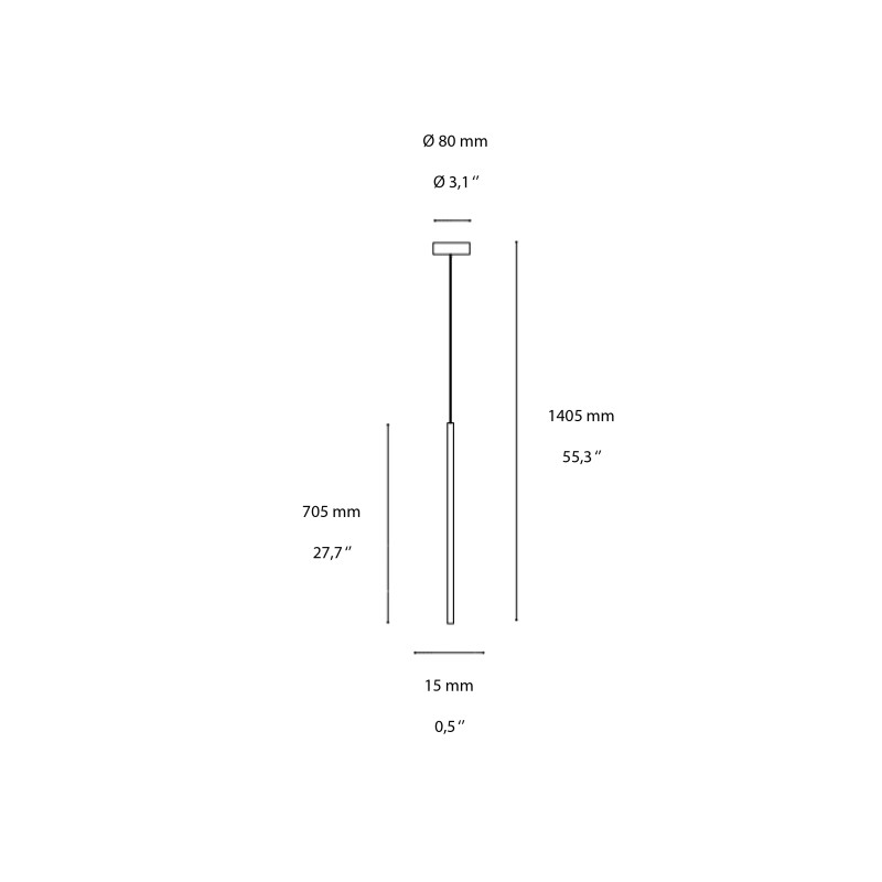 Ideal Lux Filo SP1 suspension lamp