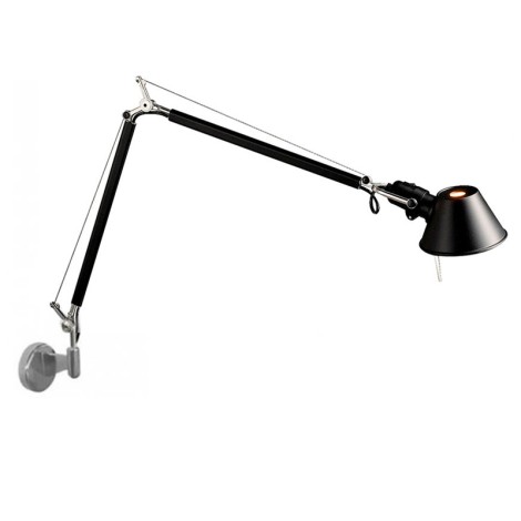 Artemide Tolomeo Wall Lamp E27 Black By Michele De Lucchi e Giancarlo Fassina
