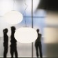 Prandina Zero S1 Oval Suspension Lamp in Opal Glass