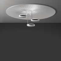 Artemide Droplet Dimmable LED Ceiling Lamp in Aluminum
