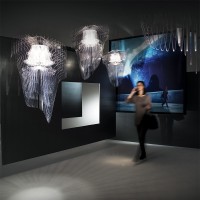 Slamp ARIA 60 M Radial LED Suspension Lamp By Zaha Hadid