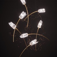 Slamp Tulip 7 LED Floral Suspension Lamp for Indoor