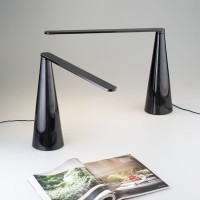 Martinelli Luce Elica Adjustable LED Table Lamp in Aluminum