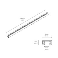 Flos ZERO TRACK Easy Packs Atom 120 White 4 Spotlights + 2 Tracks 1 mt