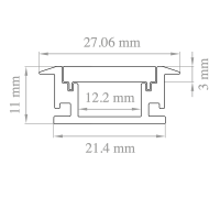 Lampo Kit Profilo Calpestabile Da Incasso 2 Metri Per Strisce LED